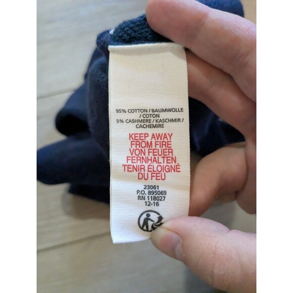 Mini Boden Navy Blue Knit Sweater Cotton Cashmere Blend Boys Size 2-3 - Picture 8 of 8